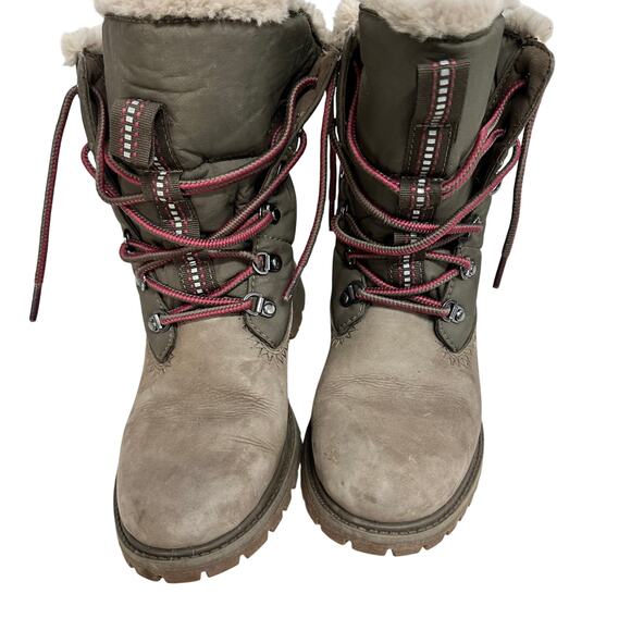 Women's Timberland Premium 6-Inch Puffer Waterproof Boots Olive-Size 8 - Picture 3 of 6
